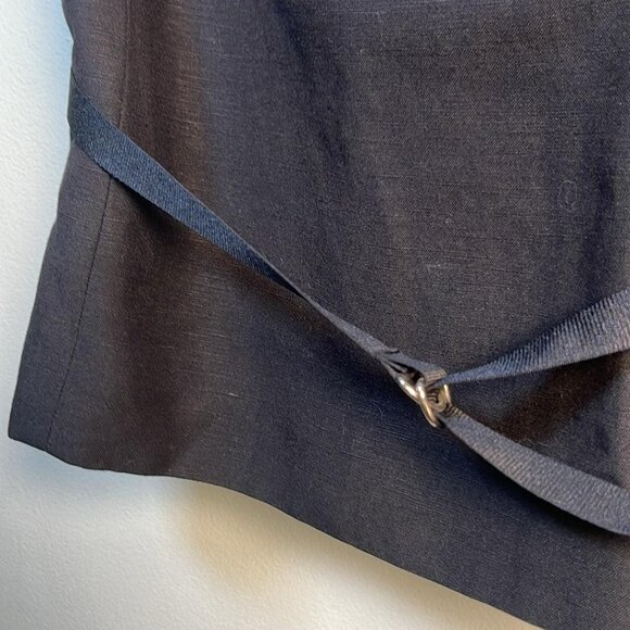 Amanda Smith Sleeveless Blk Belted Top Side Zipper SZ14 Closet Basics Lagenlook - Picture 8 of 8